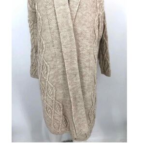 Anthropologie Pilcro Cable Knit Long Open Cardigan